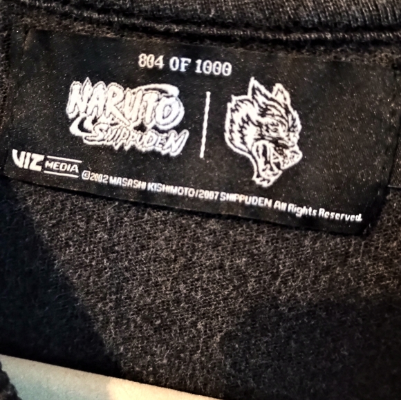 NWT Rare ANIME Naruto Graphic Tee - Black with Yellow Print - Picture 3 of 8